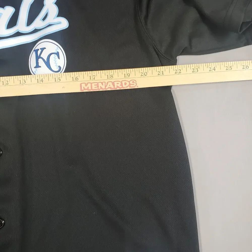 True Fan Mens KC Royals Baseball Jersey Size Large